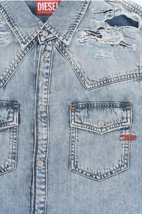  [키즈] 디젤 데님 셔츠 J01730 KXBGL K01 Blue - DIESEL