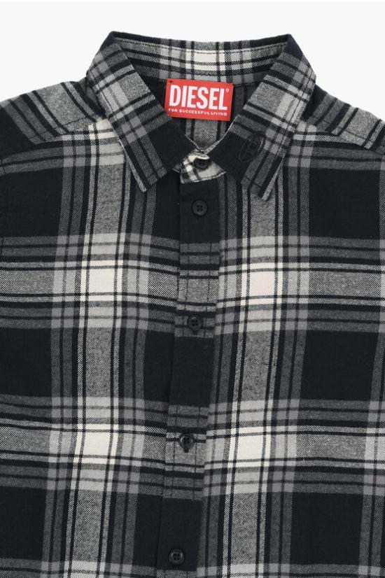 [키즈] 디젤 셔츠 J01747 KXBI3 K900 Grigio Bianco e Nero - DIESEL