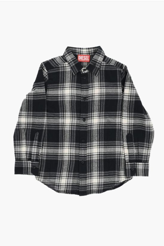  [키즈] 디젤 셔츠 J01747 KXBI3 K900 Grigio Bianco e Nero