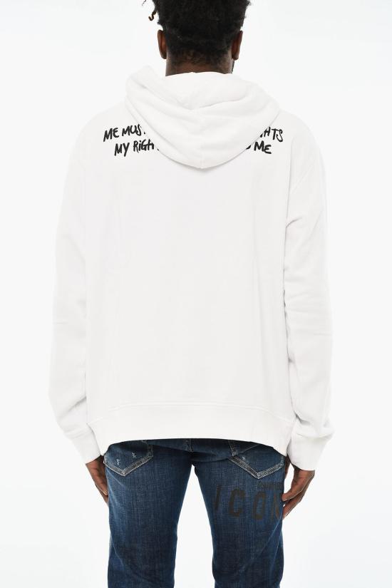  디스퀘어드2 후드 티셔츠 S71GU0594 S25597 100 White - DSQUARED2