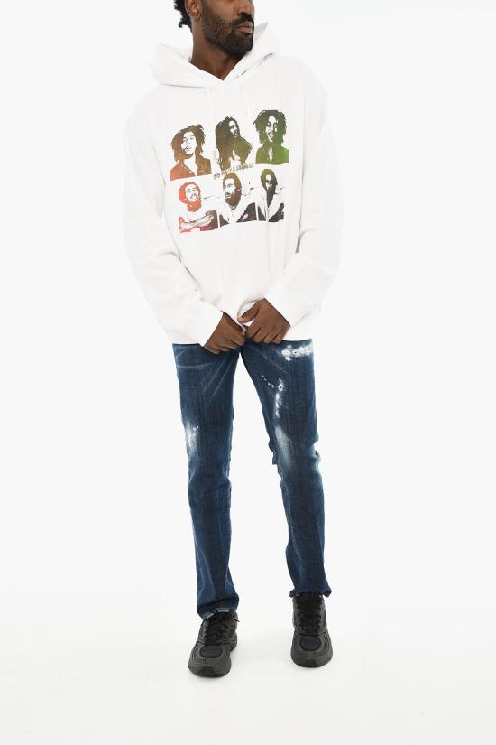  디스퀘어드2 후드 티셔츠 S71GU0594 S25597 100 White - DSQUARED2