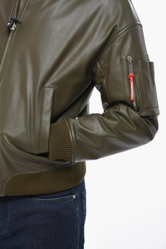  디스퀘어드2 가죽 자켓 S74AM1502 SY1491 728 Green - DSQUARED2