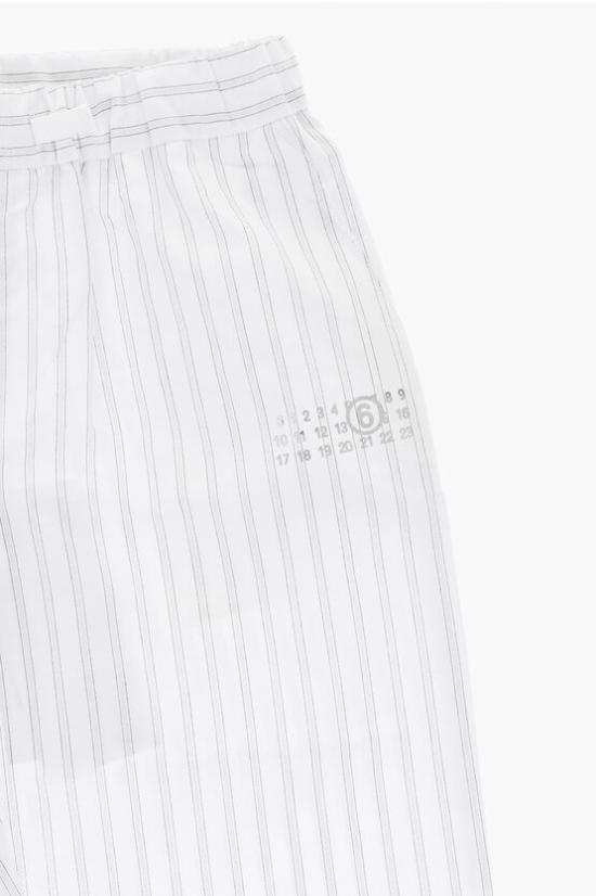  [키즈] 마르지엘라 스트레이트 팬츠 M60496 MM01X M6100 White - MAISON MARGIELA