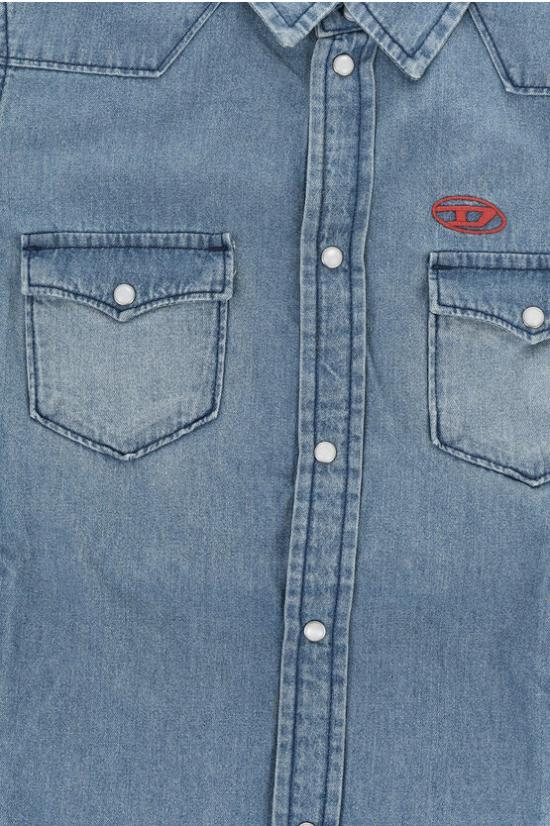  [키즈] 디젤 데님 셔츠 J00760 KXBLI K01 Blue - DIESEL