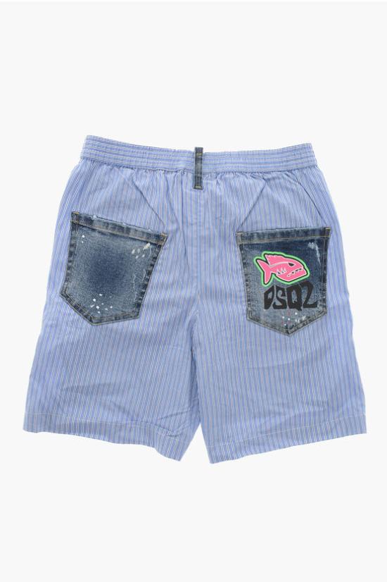  [키즈] 디스퀘어드2 쇼츠/버뮤다 DQ2282 D0012 DQC31 Blue - DSQUARED2