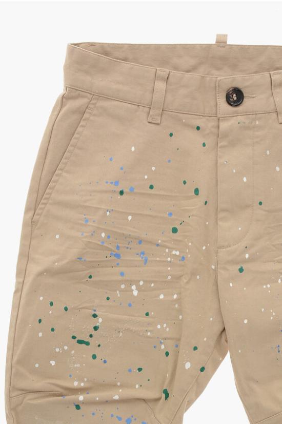  [키즈] 디스퀘어드2 스트레이트 팬츠 DQ2278 D0A89 DQ707 Beige - DSQUARED2