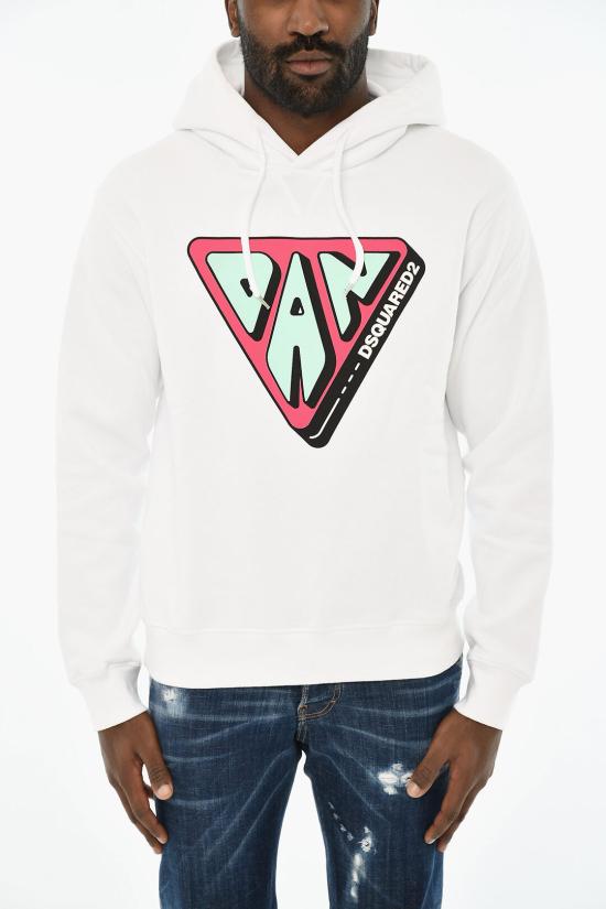  디스퀘어드2 후드 티셔츠 S74GU0683 S25516 100 White