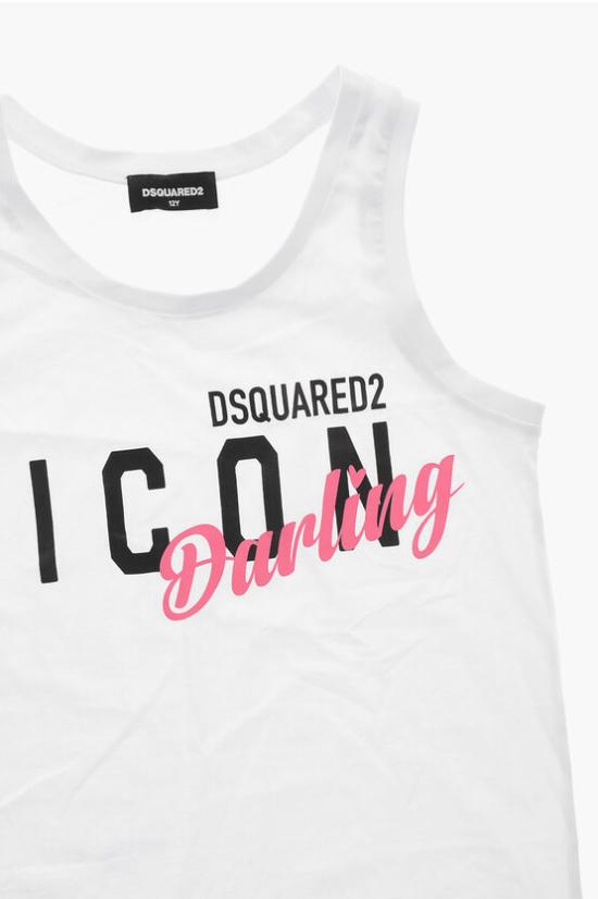  [키즈] 디스퀘어드2 원피스 수영복 DQ2338 D0A2E DQ100 Black White - DSQUARED2