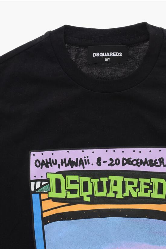  [키즈] 디스퀘어드2 티셔츠 DQ2374 D00MM DQ900 Black - DSQUARED2