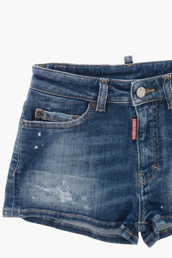  [키즈] 디스퀘어드2 쇼츠/버뮤다 DQ2260 D0A7H DQ01 Blue - DSQUARED2