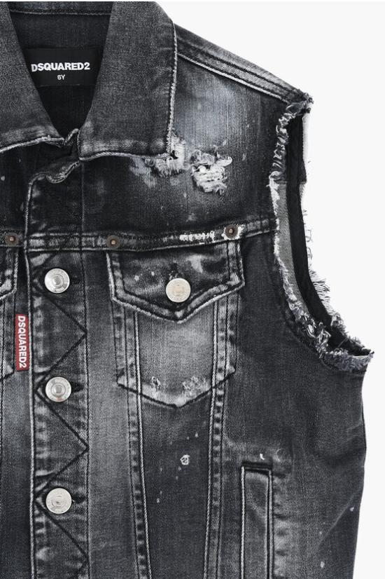  [키즈] 디스퀘어드2 데님 자켓 DQ2253 D0A7M DQ02 Anthracite - DSQUARED2