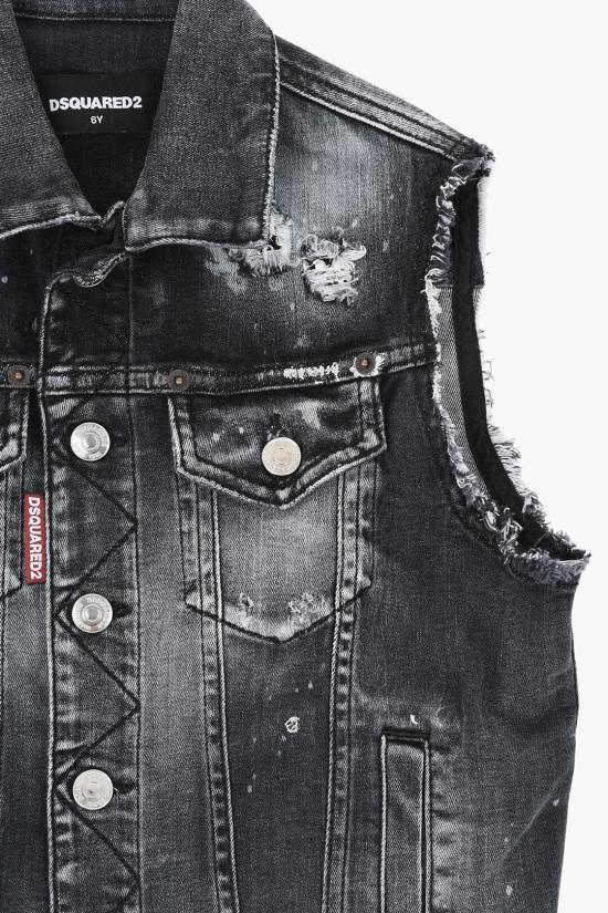  [키즈] 디스퀘어드2 데님 자켓 DQ2253 D0A7M DQ02 Anthracite - DSQUARED2