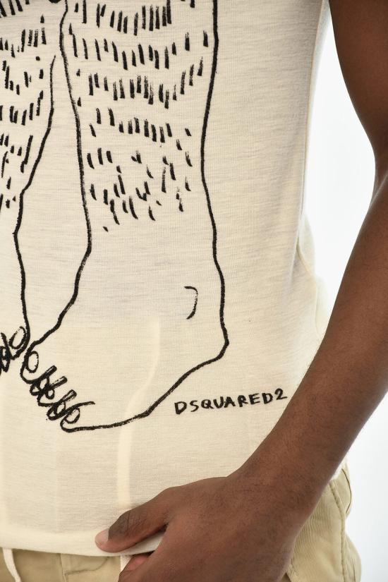  디스퀘어드2 반팔 티셔츠 S71GD1081 S22620 101 Beige - DSQUARED2