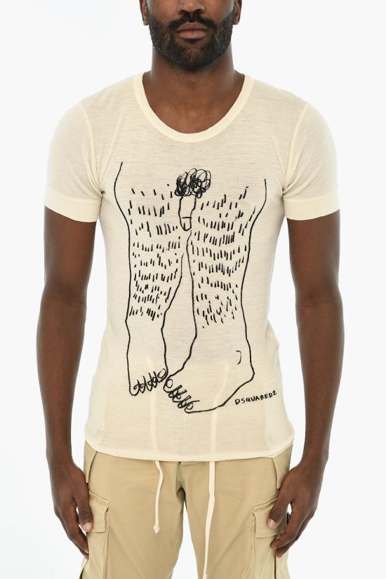  디스퀘어드2 반팔 티셔츠 S71GD1081 S22620 101 Beige