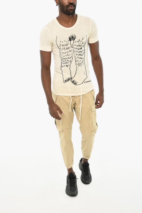  디스퀘어드2 반팔 티셔츠 S71GD1081 S22620 101 Beige - DSQUARED2