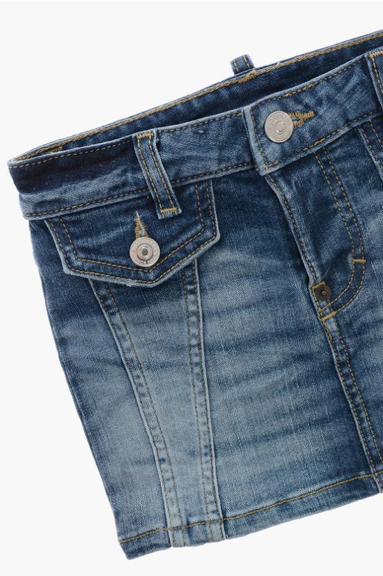  [키즈] 디스퀘어드2 스커트 DQ2124 D0A6M DQ01 Blue - DSQUARED2