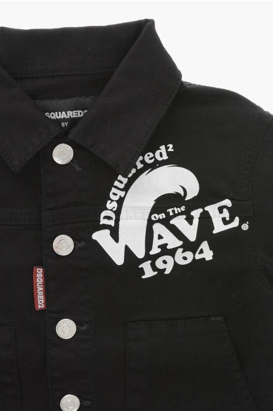  [키즈] 디스퀘어드2 데님 자켓 DQ2132 D0A6U DQ900 Black - DSQUARED2