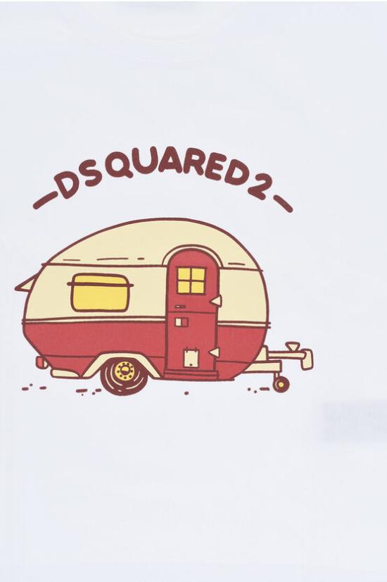  [키즈] 디스퀘어드2 티셔츠 DQ2004 D00XM DQ100 White - DSQUARED2