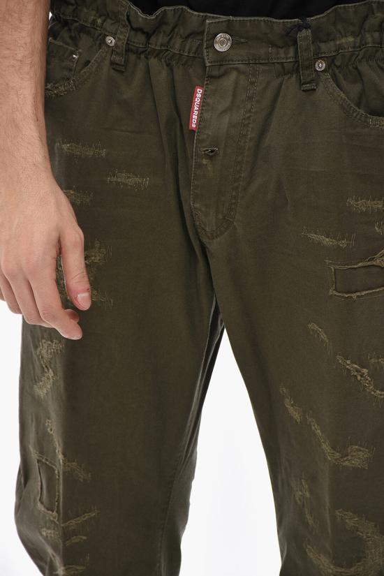  디스퀘어드2 스트레이트 팬츠 S74LB1679 S41794 697 Military Green - DSQUARED2