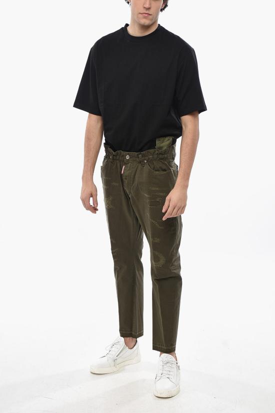  디스퀘어드2 스트레이트 팬츠 S74LB1679 S41794 697 Military Green - DSQUARED2