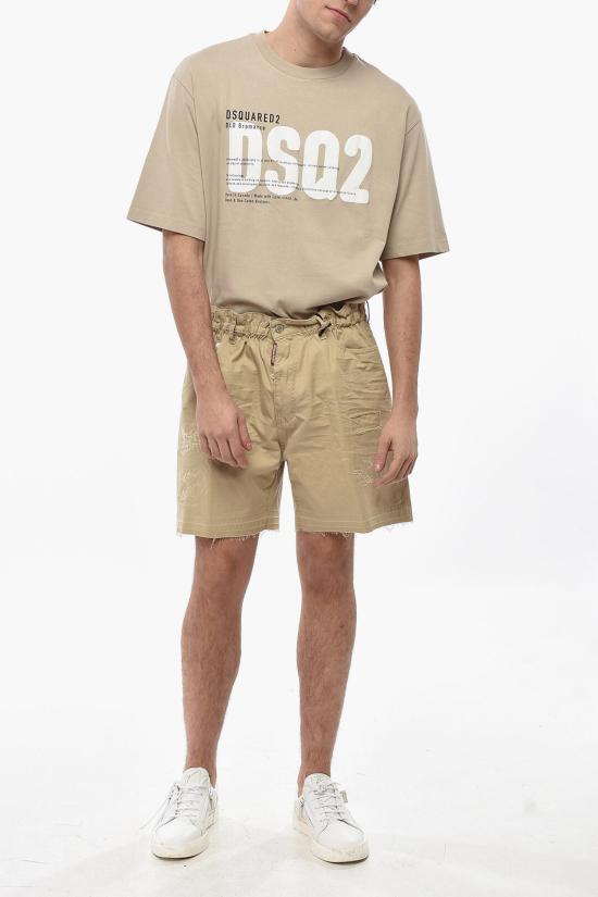  디스퀘어드2 숏팬츠 S74MU0886 S41794 111 Beige - DSQUARED2