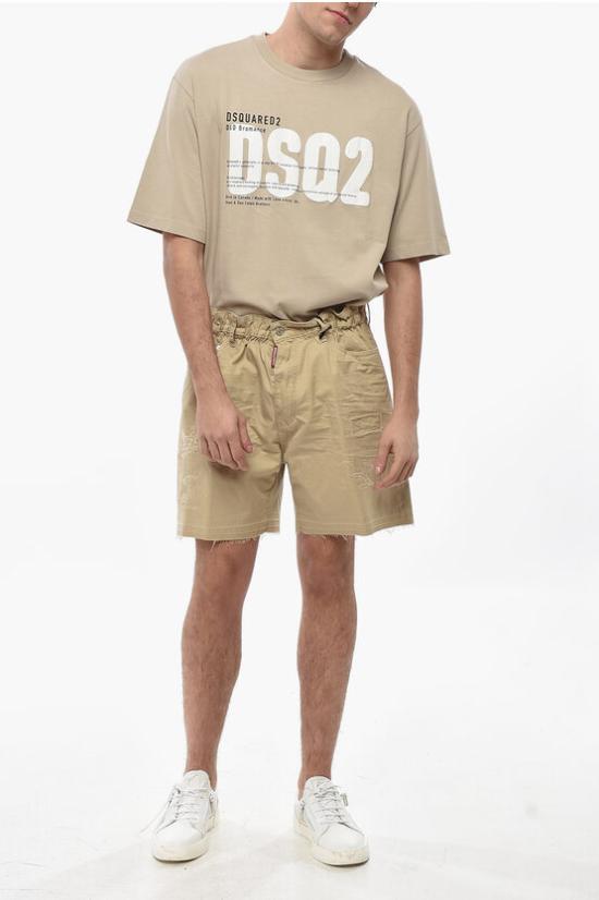  디스퀘어드2 숏팬츠 S74MU0886 S41794 111 Beige - DSQUARED2