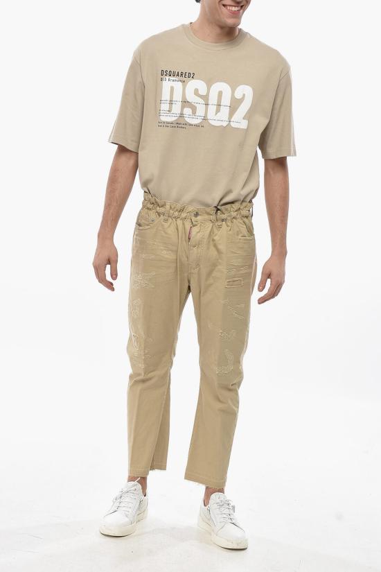  디스퀘어드2 스트레이트 팬츠 S74LB1679 S41794 111 Beige - DSQUARED2