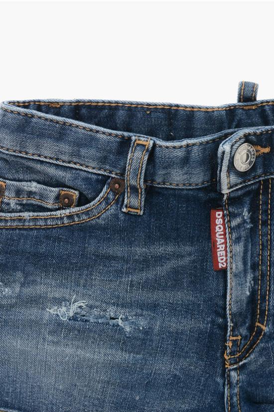  [키즈] 디스퀘어드2 쇼츠/버뮤다 DQ0787 D0A6L DQ01 Blue - DSQUARED2