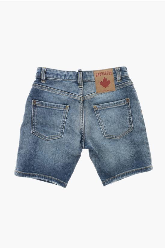  [키즈] 디스퀘어드2 쇼츠/버뮤다 DQ1477 D0A6M DQ01 Blue - DSQUARED2