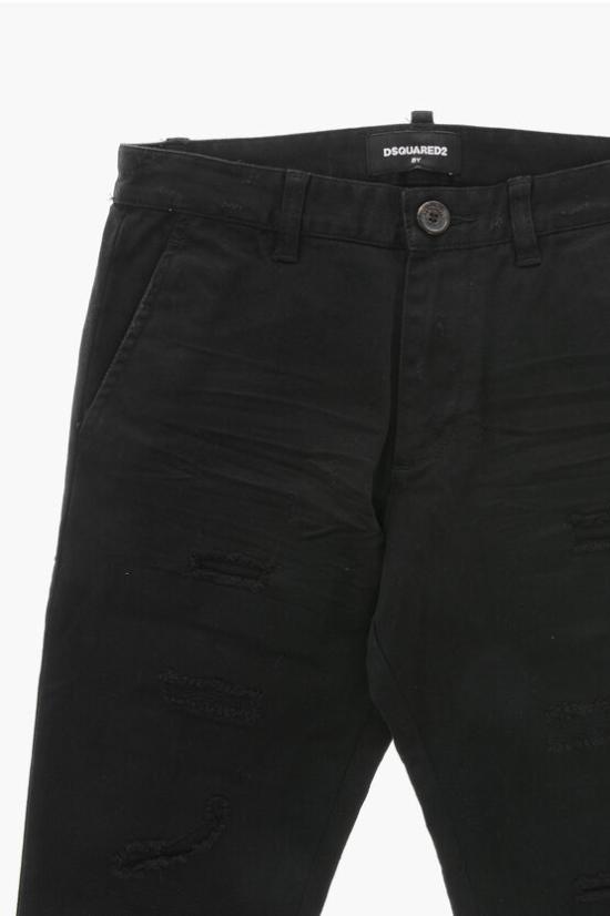  [키즈] 디스퀘어드2 스트레이트 팬츠 DQ1748 D0A4S DQ900 Black - DSQUARED2