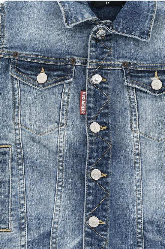  [키즈] 디스퀘어드2 데님 자켓 DQ0395 D0A6M DQ01 Blue - DSQUARED2