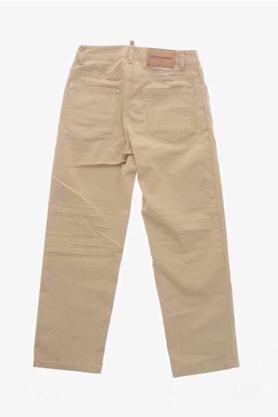  [키즈] 디스퀘어드2 스트레이트 팬츠 DQ0501 D0A95 DQ707 Beige - DSQUARED2