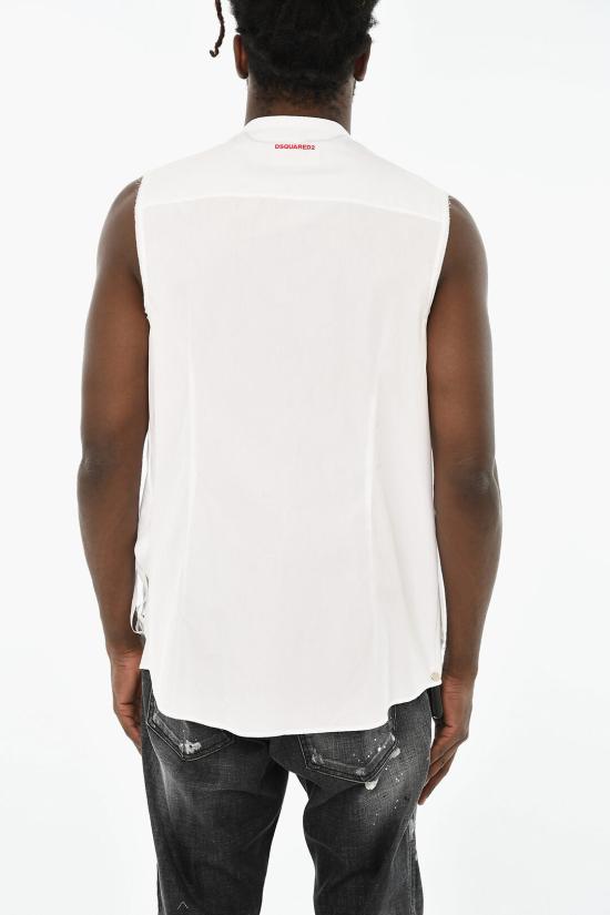  디스퀘어드2 민소매 티셔츠 S71DM0696 S36275 100 White - DSQUARED2