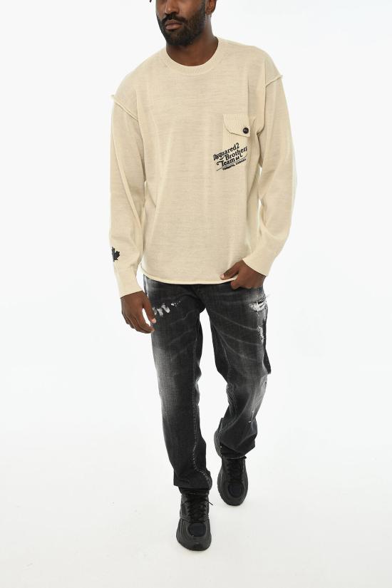  디스퀘어드2 스웨터 S74HA1344 S18312 101 Beige - DSQUARED2