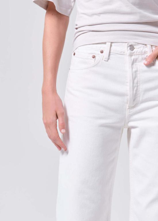  에이골디 데님 팬츠 아골드 아크 진 32인치 청바지 초크 화이트 - AGOLDE