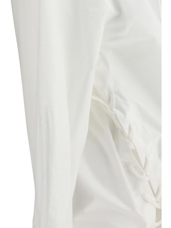 26SS 발렌시아가 레이스 업 셔츠 857835TRM28 9000 WHITE - BALENCIAGA