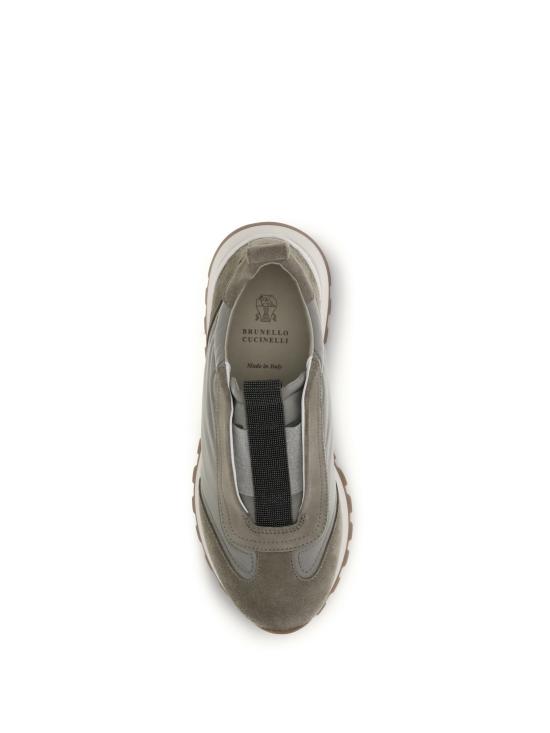 26SS 브루넬로 쿠치넬리 스니커즈 MZ47G2127 C7550 KHAKI - BRUNELLO CUCINELLI