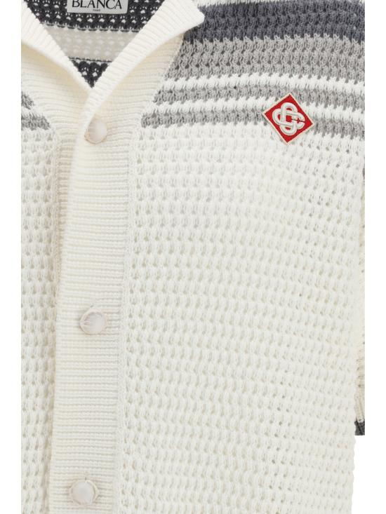 26SS 카사블랑카 긴팔 셔츠 MSP26KW93301 WHITEGREY - CASABLANCA