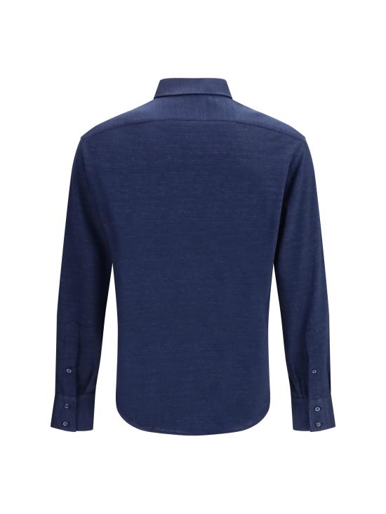 26SS 브루넬로 쿠치넬리 긴팔 셔츠 MR8276686 C006 BLUE - BRUNELLO CUCINELLI