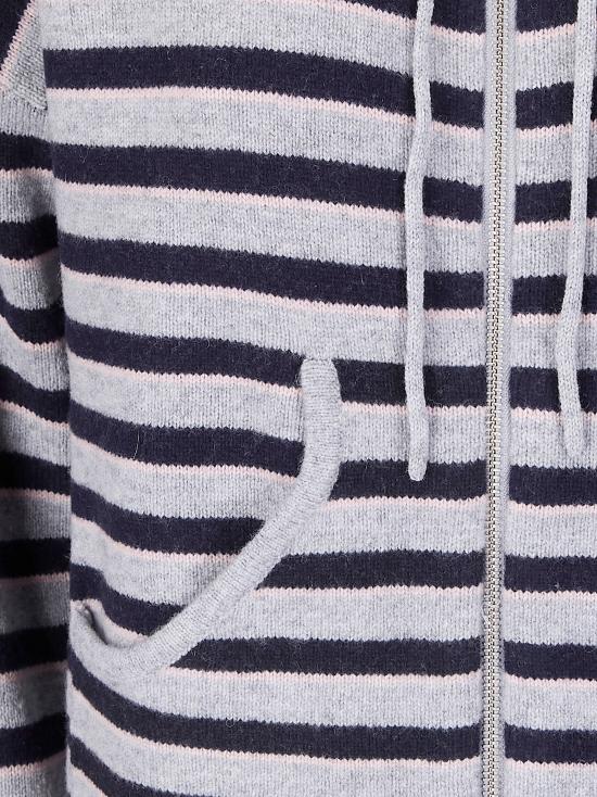 26SS 바움 운드 페르드가르텐 후드 티셔츠 24667 C9228 Grey Black Stripe - BAUM UND PFERDGARTEN