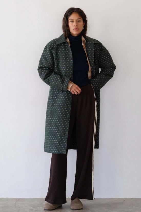  도니 크롭 팬츠 써멀 크롭 스트라이프 팬츠 - DONNI.