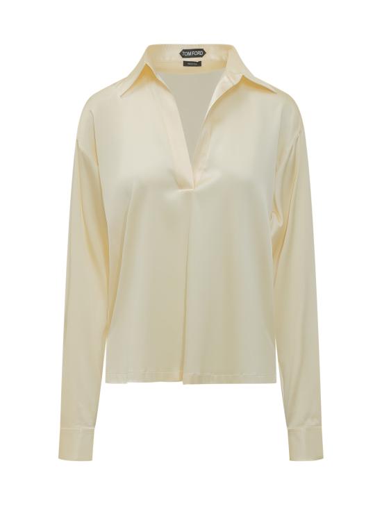 26SS 톰포드 폴로 티셔츠 TS2144FAX881 YCM PALE LEMON