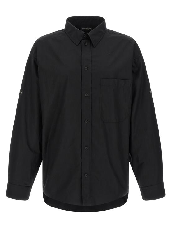 26SS 발렌시아가 긴팔 셔츠 857814TRM281000 Black