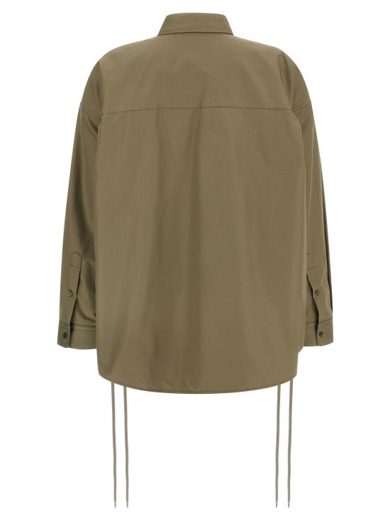 26SS 발렌시아가 레이스 업 셔츠 857835TTP089506 Green - BALENCIAGA