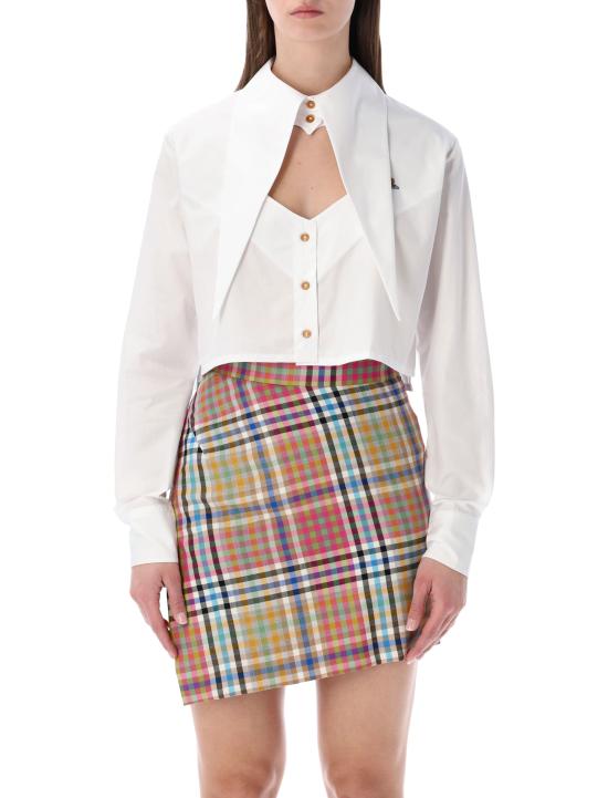 26SS 비비안웨스트우드 컷 오프 하트 셔츠 1501005UW009Q A401 Bianco - VIVIENNE WESTWOOD