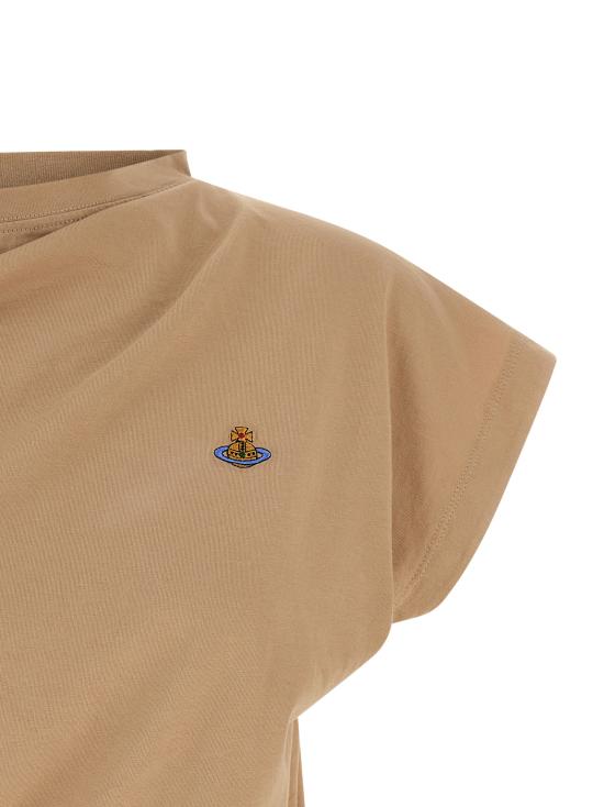 26SS 비비안웨스트우드 민소매 티셔츠 1504000AJ001MD403 Beige - VIVIENNE WESTWOOD