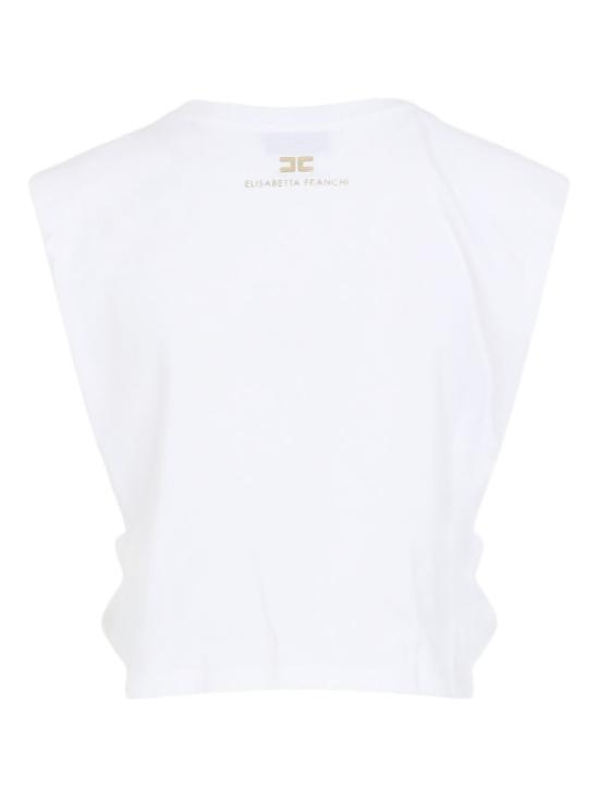 26SS 엘리자베타프랜치 민소매 티셔츠 MA01161E2 270 White - ELISABETTA FRANCHI