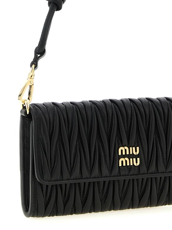 26SS 미우미우 명함지갑 5MT025AFPPF0002 Black - MIU MIU