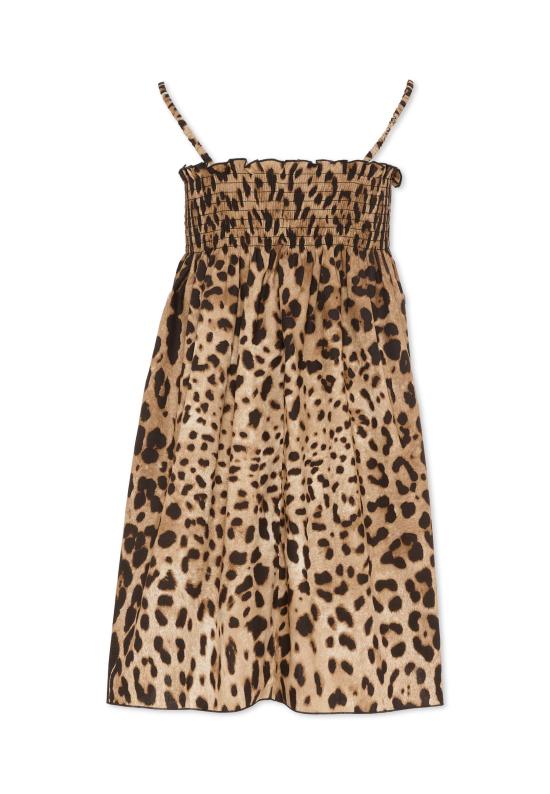 26SS [키즈] 돌체앤가바나 원피스 L53DM9 HS5E3 HY13M BROWN - DOLCE & GABBANA