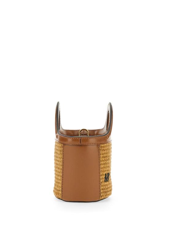 26FW 마르니 레더 & 라피아 트로피컬리아 마이크로백 BMMP0067Q0 P386000M50 BROWN - MARNI